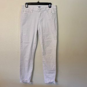 White PAIGE Verdugo crop jeans